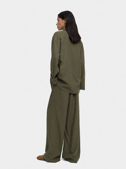 Linen-Blend Shirt With Pocket