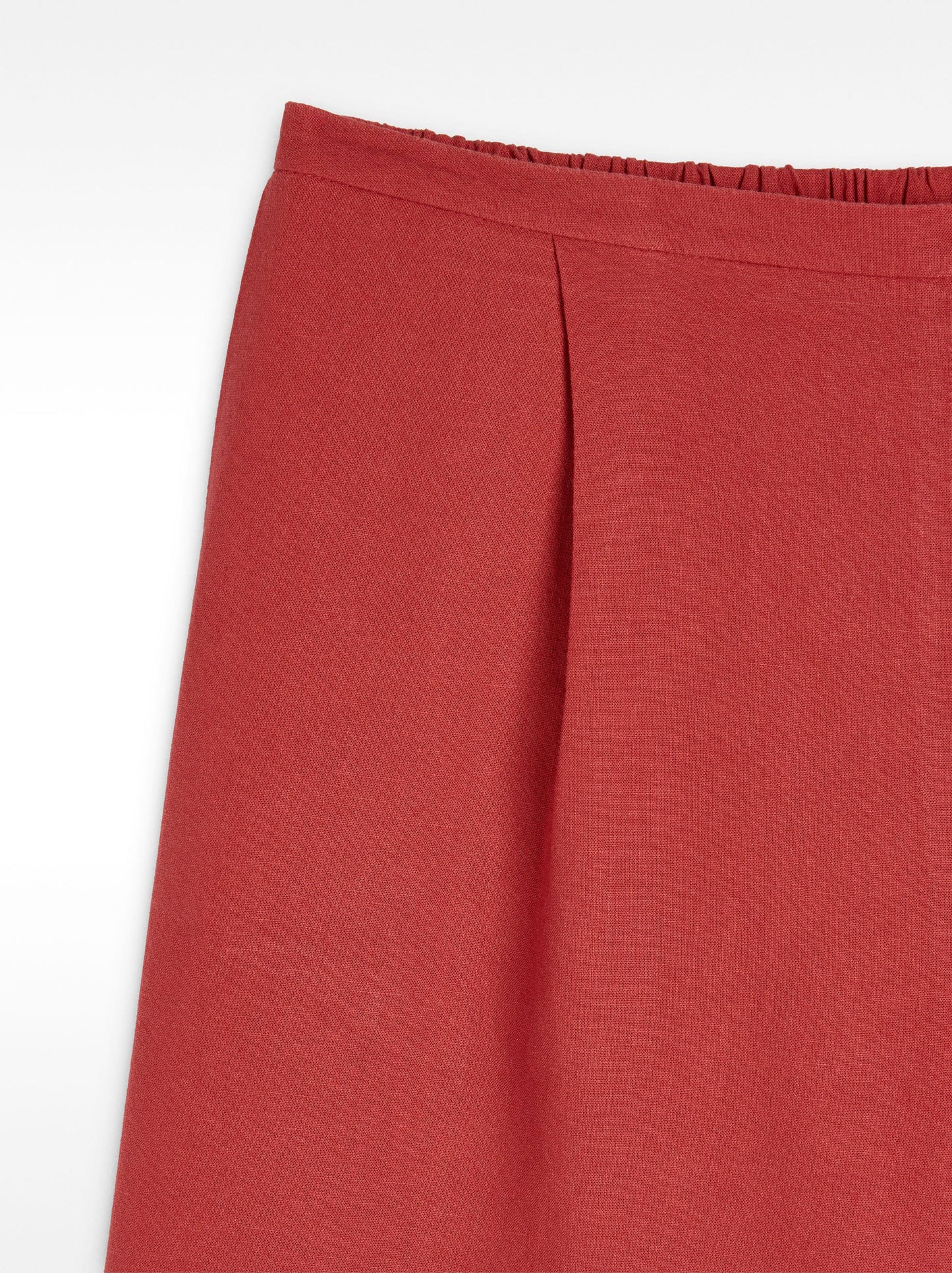 Linen-Blend Trousers With Elastic Waistband
