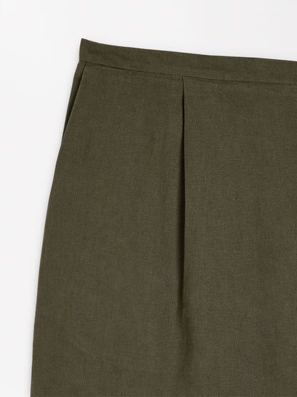 Linen-Blend Trousers With Elastic Waistband