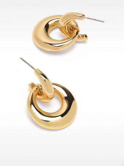 Open Gold Hoop Earrings