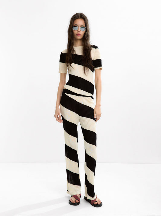 Striped Knit Trousers