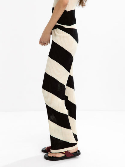 Striped Knit Trousers