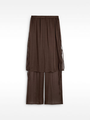 100% Silk Pants With Elastic Waistband