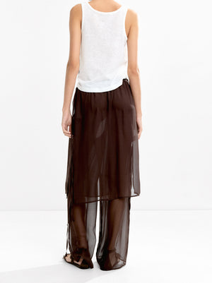100% Silk Pants With Elastic Waistband