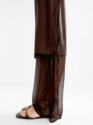 100% Silk Pants With Elastic Waistband