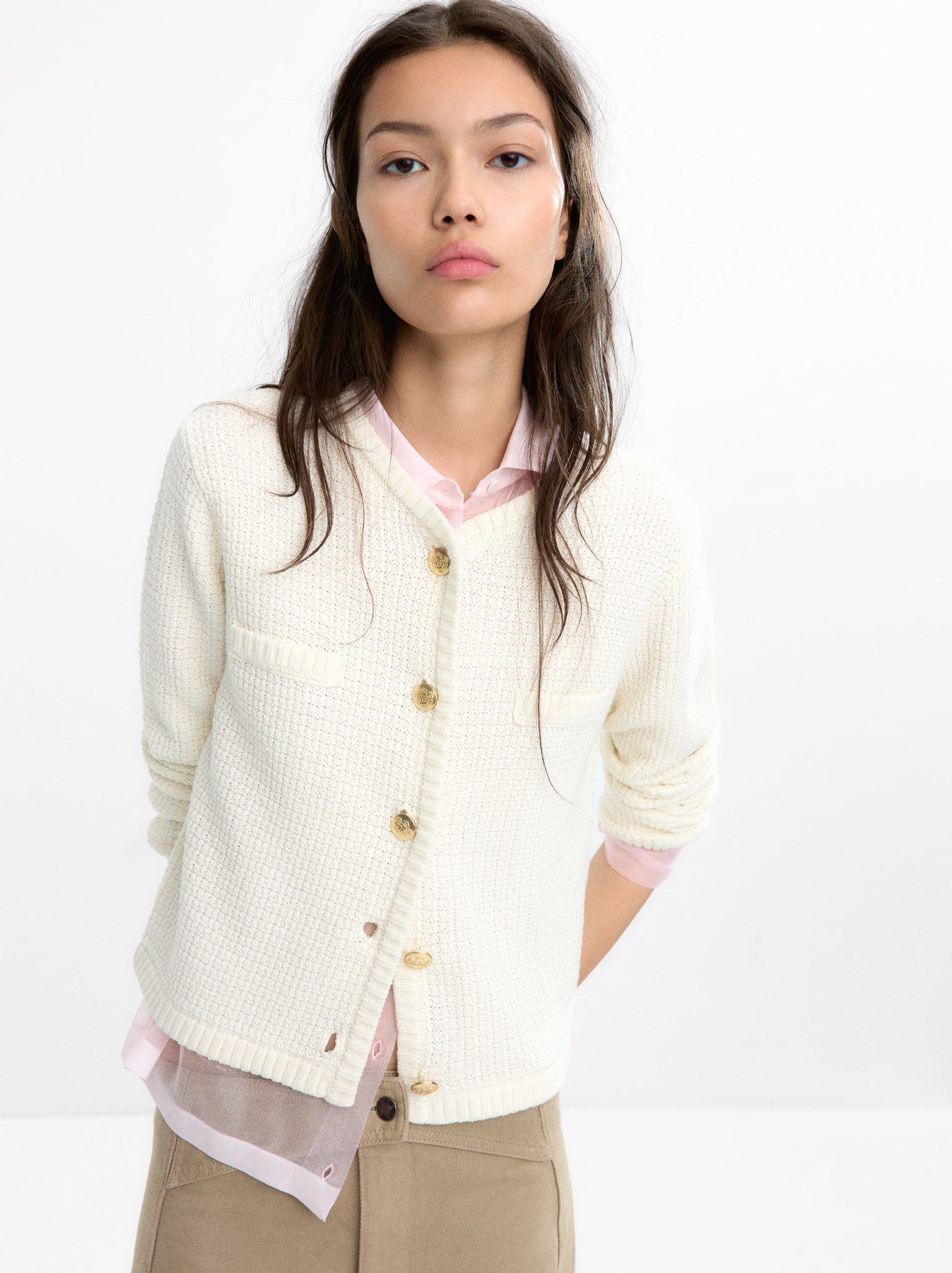 Textured Knit Cardigan