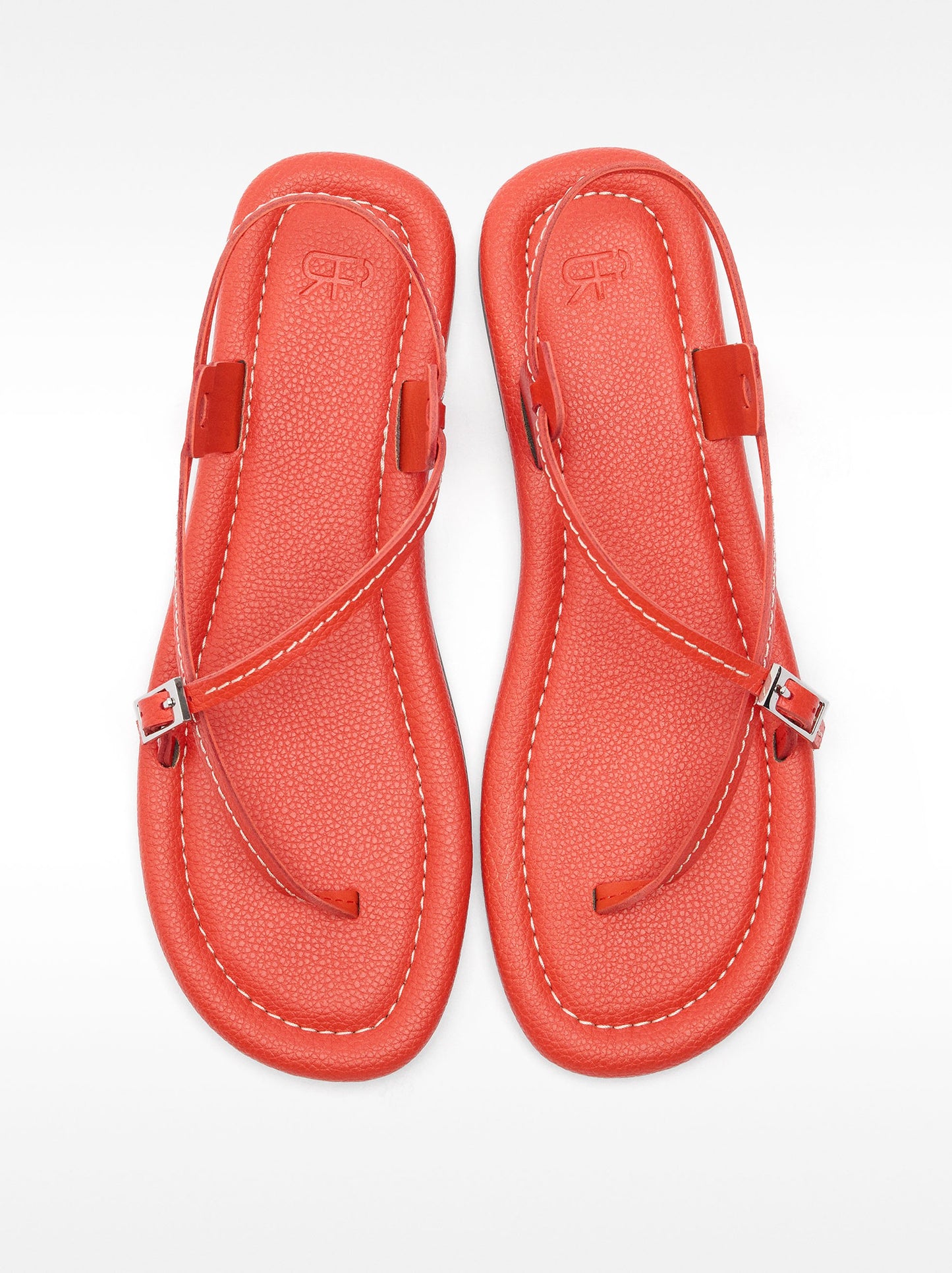 Flat Leather Sandals With Thin Straps