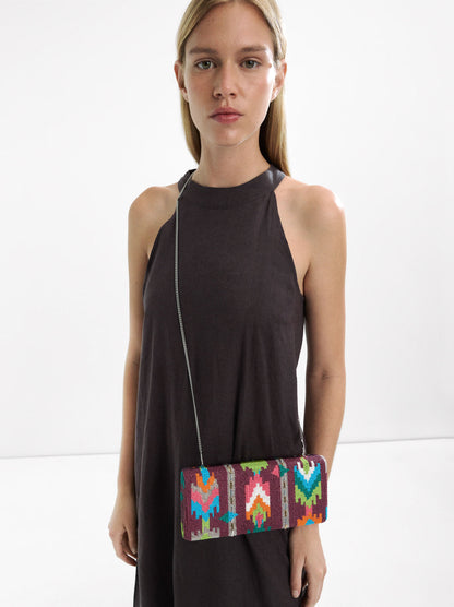 Multicolor Beaded Party Clutch