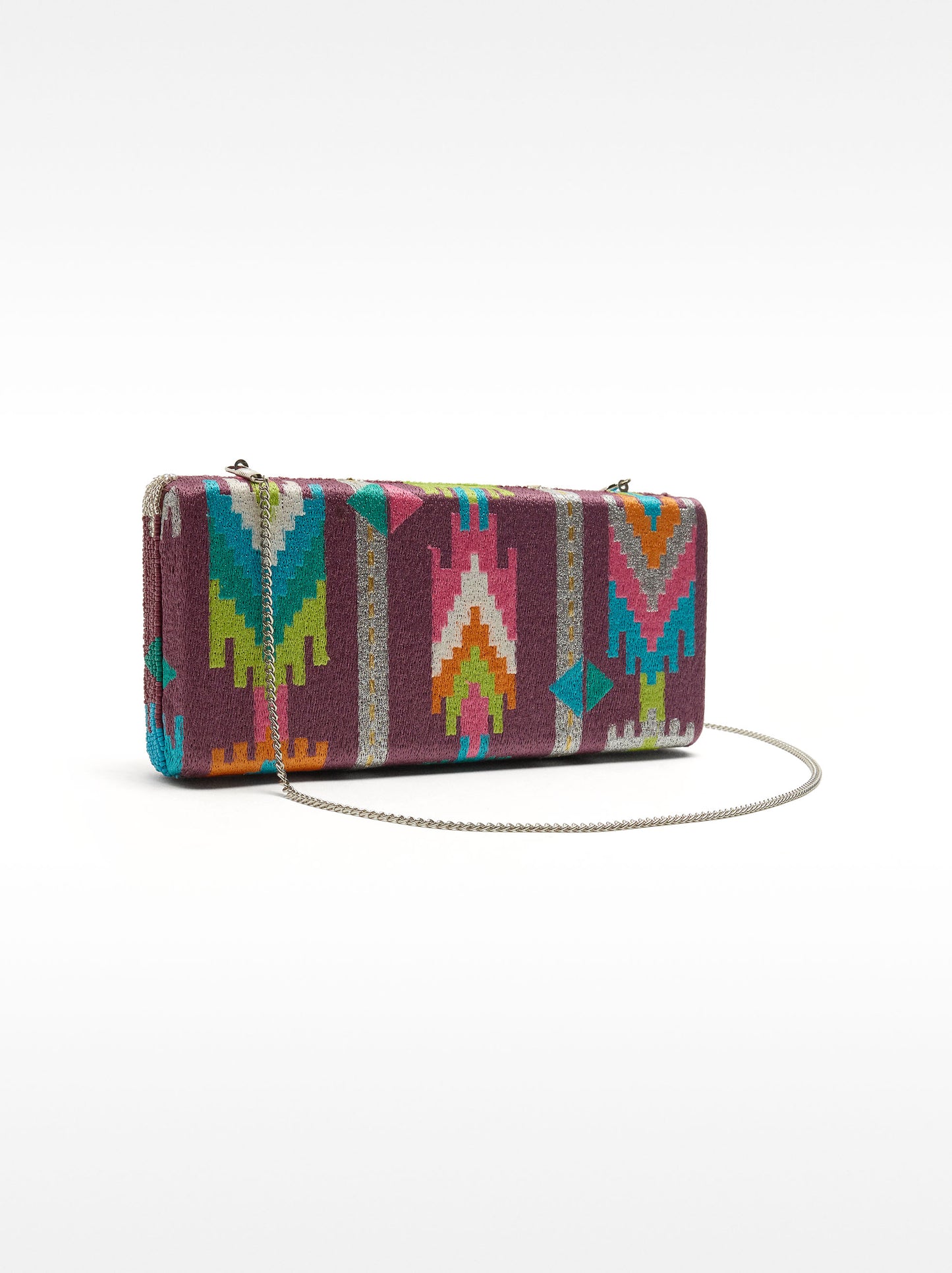 Multicolor Beaded Party Clutch