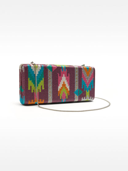 Multicolor Beaded Party Clutch