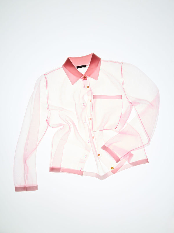 Sheer Shirt With Pocket