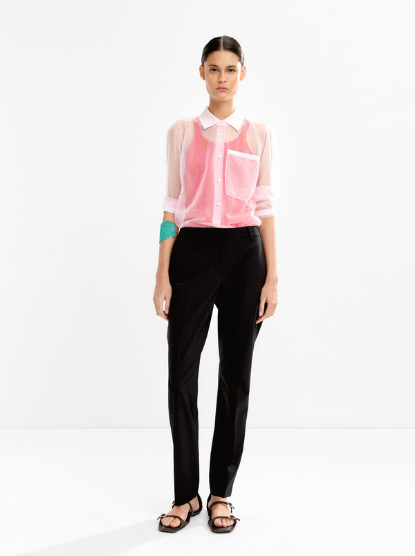 Sheer Shirt With Pocket