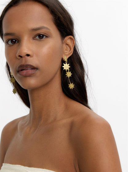 Long Star Earrings