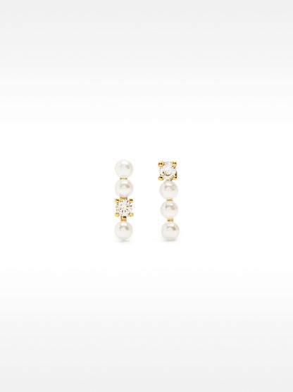 Asymmetric Earrings With Zirconia