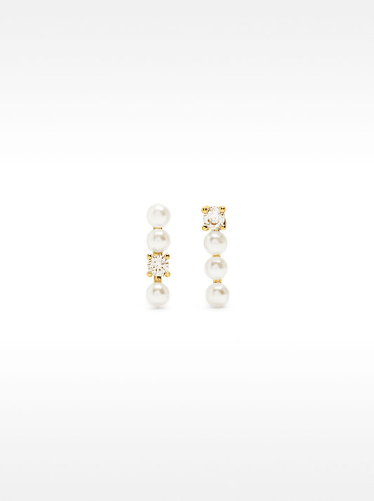 Asymmetric Earrings With Zirconia