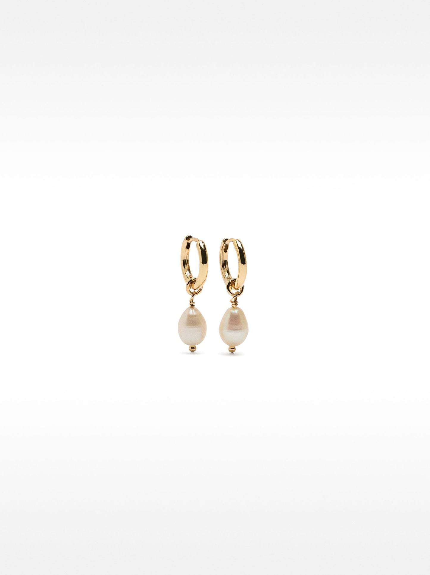 Hoop Earrings With Freshwater Pearls