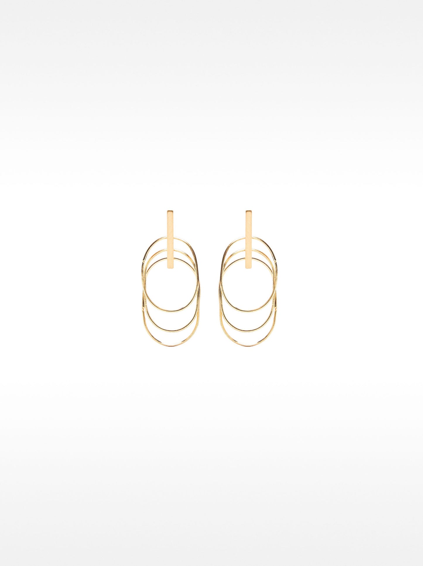Long Earrings With Multiple Hoops