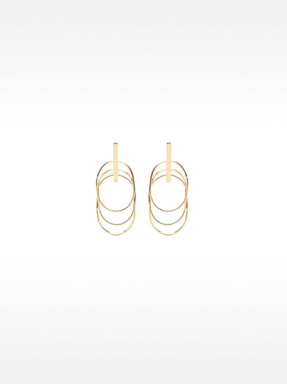 Long Earrings With Multiple Hoops