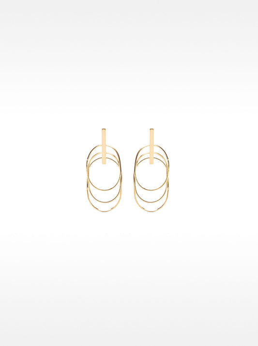 Long Earrings With Multiple Hoops