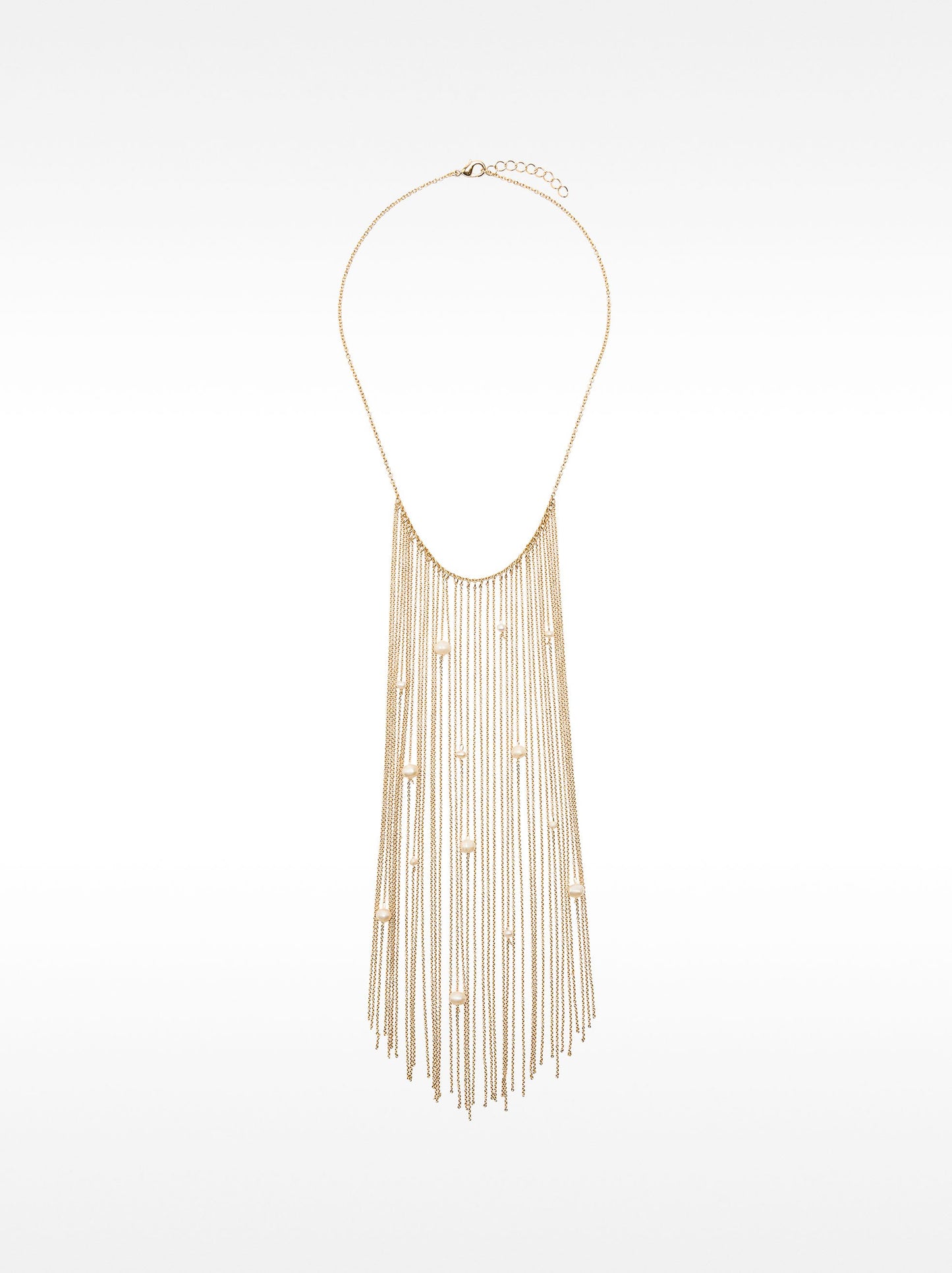 Necklace With Freshwater Pearl Fringe