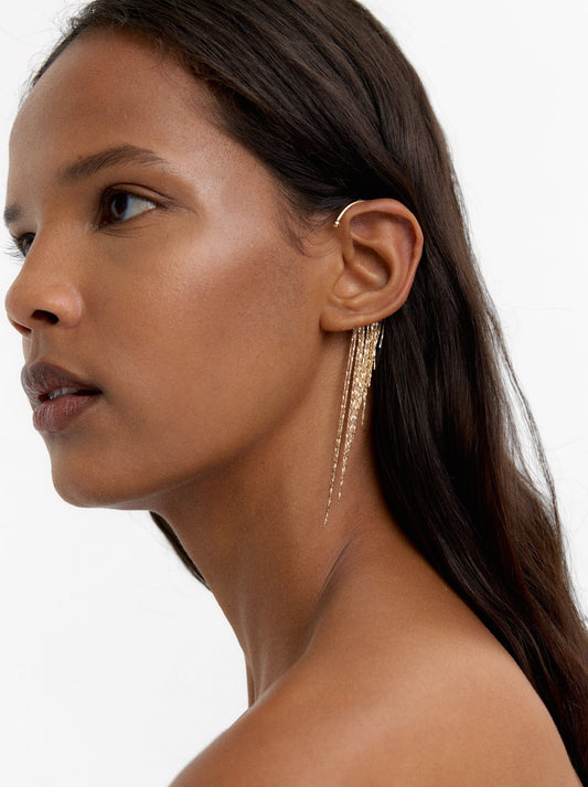 Individual Earcuff With Fringes