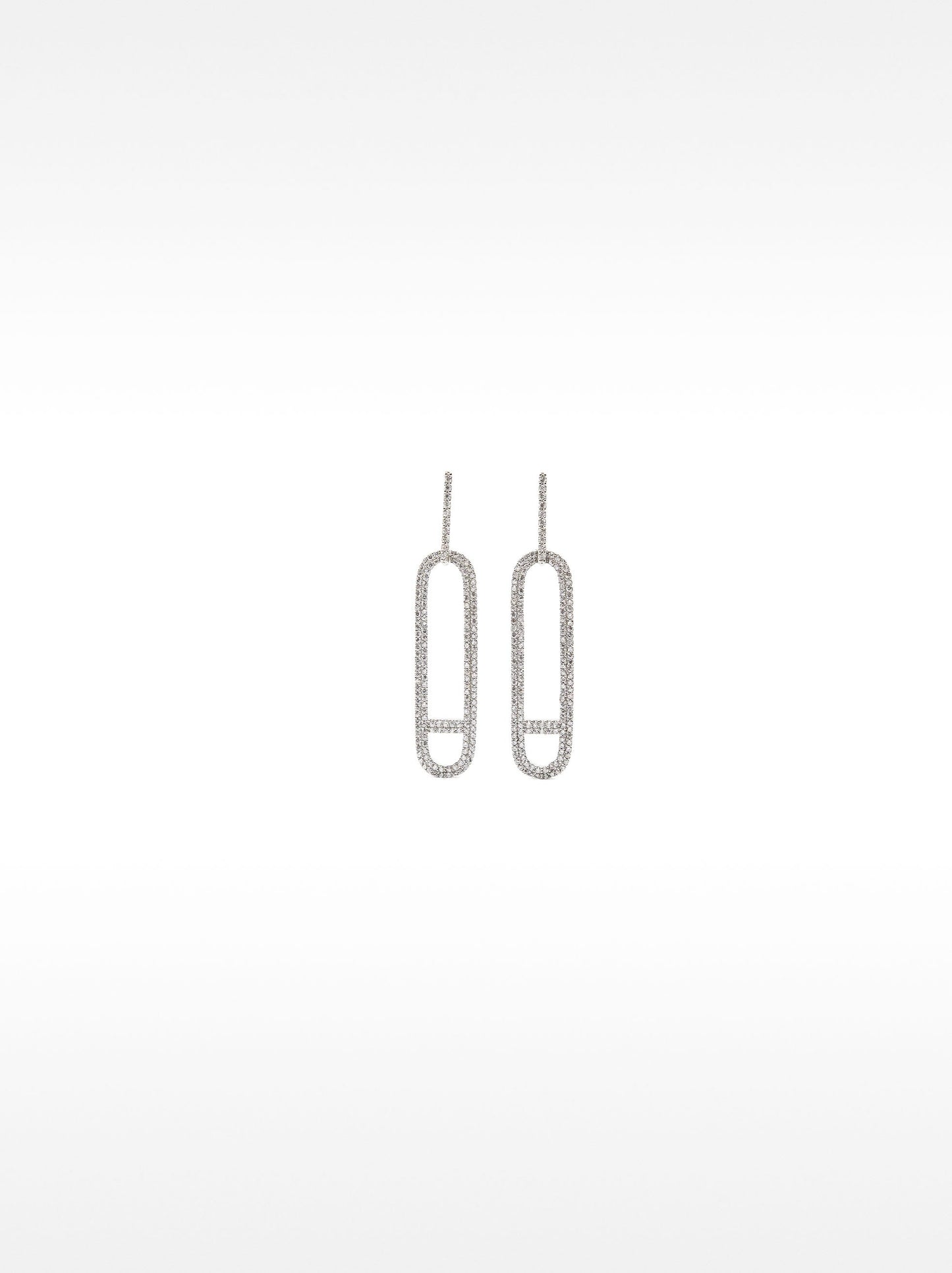Elongated Earrings With Zirconia