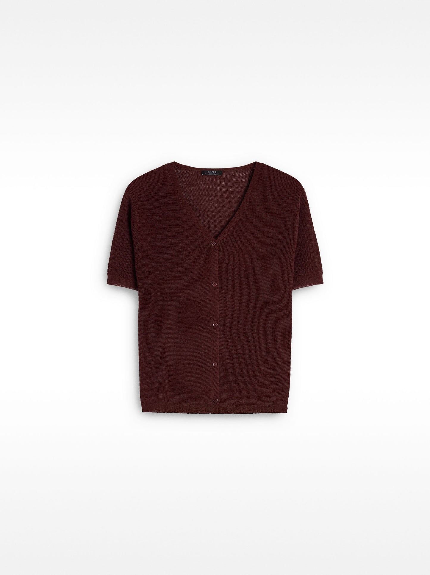 Knit Short-Sleeve Cardigan