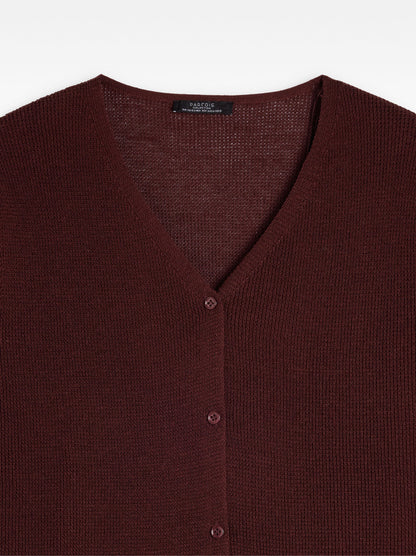 Knit Short-Sleeve Cardigan