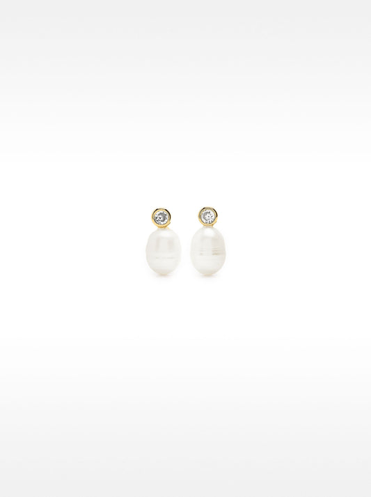 Short Freshwater Pearl Earrings