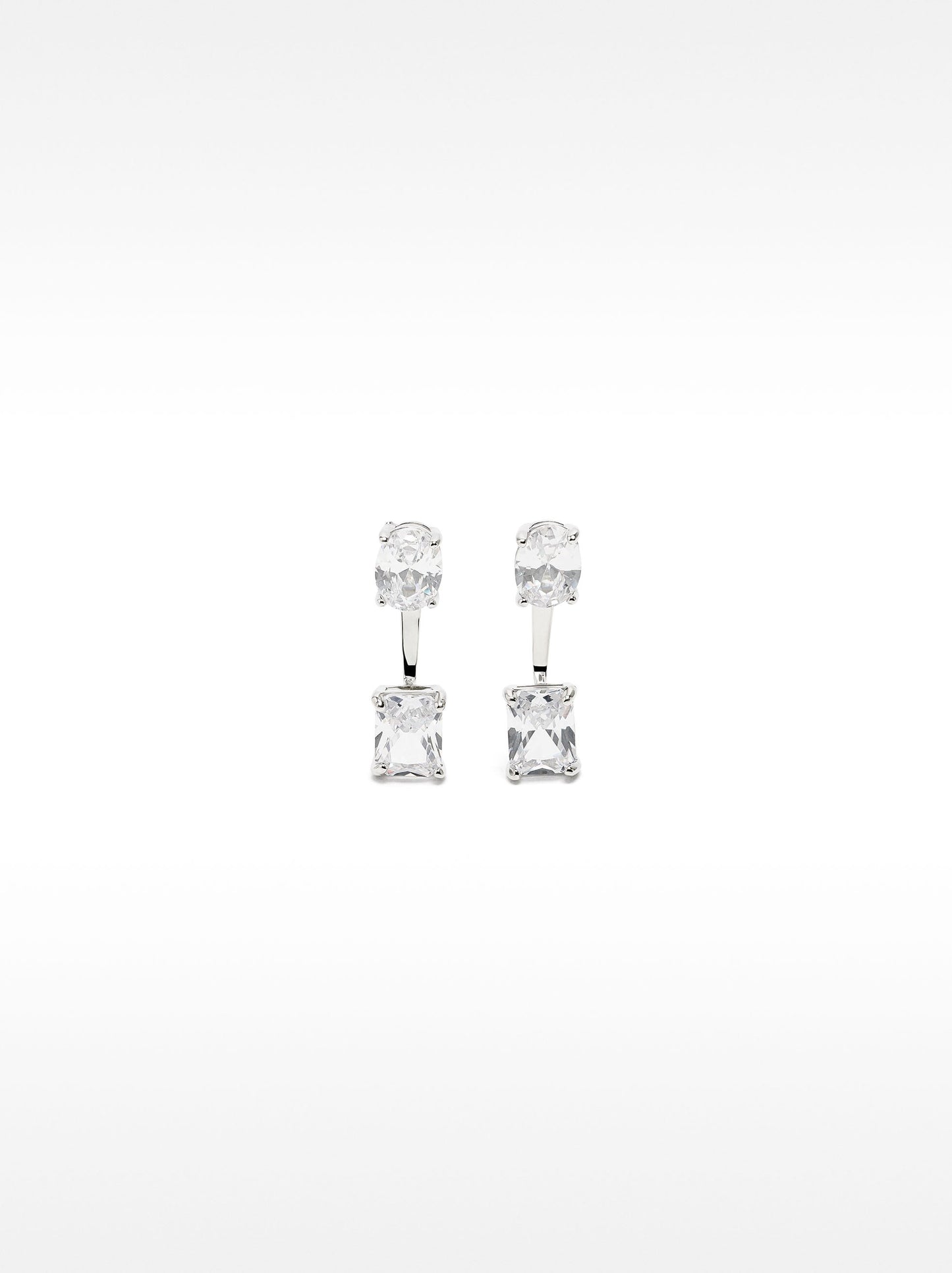Earjacket Earrings With Zirconia