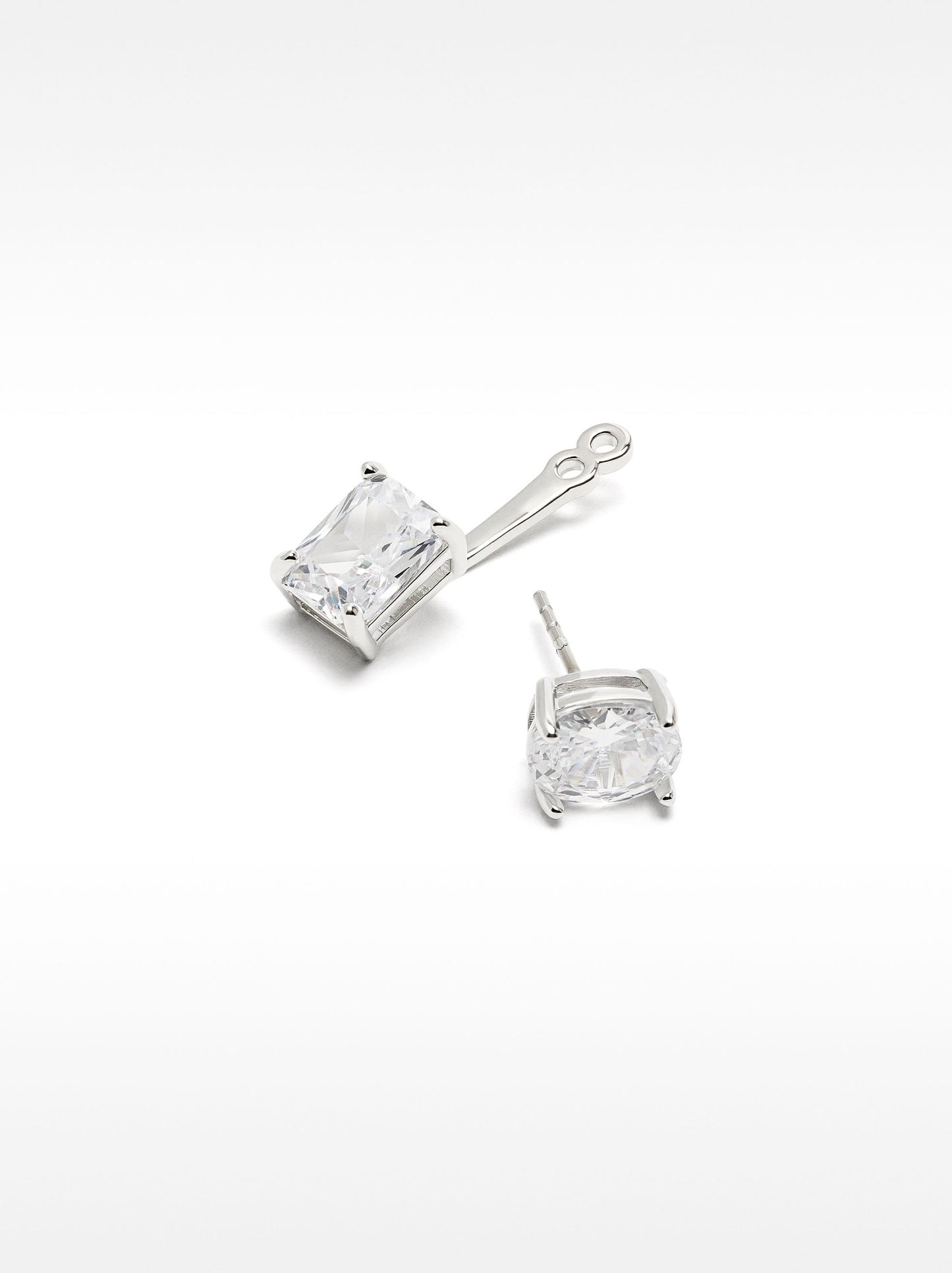 Earjacket Earrings With Zirconia