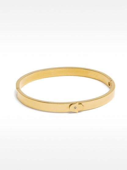 Hamsa Hand Rigid Bracelet - Stainless Steel