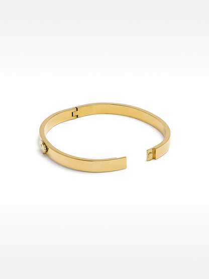 Hamsa Hand Rigid Bracelet - Stainless Steel