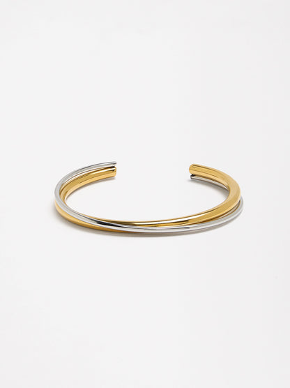 Double Bicolor Rigid Bracelet - Stainless Steel