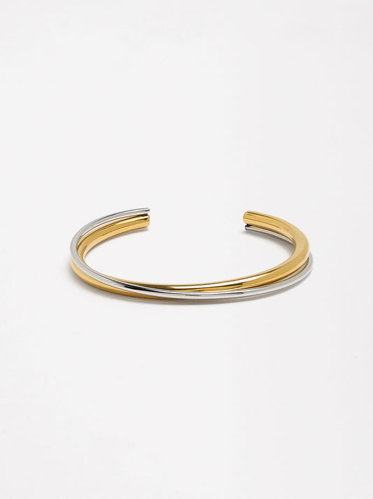 Double Bicolor Rigid Bracelet - Stainless Steel
