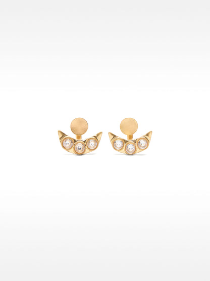 Earjacket Earrings With Zirconia
