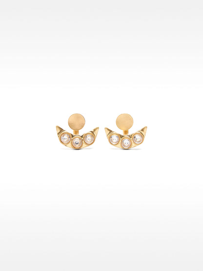 Earjacket Earrings With Zirconia