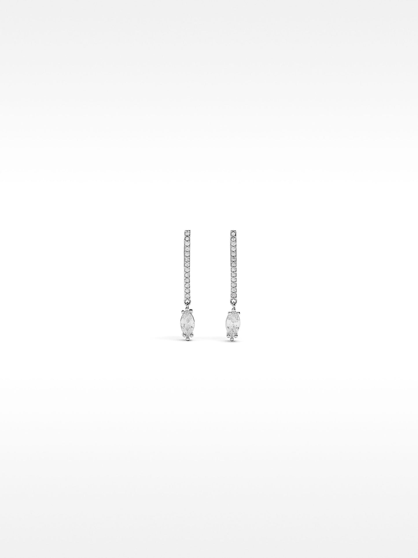 Bar Earrings With Zirconia