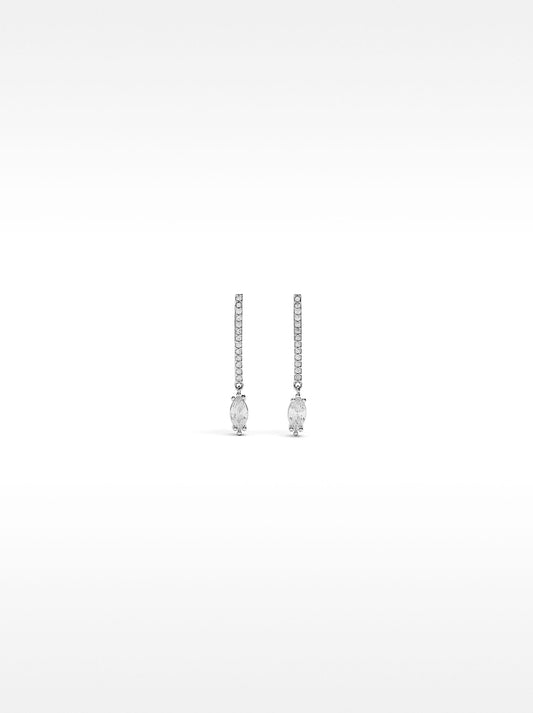 Bar Earrings With Zirconia
