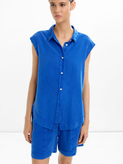 Sleeveless 100% Lyocell Shirt