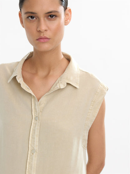 Sleeveless 100% Lyocell Shirt
