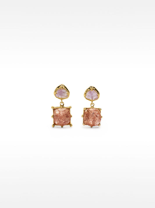 Short Earrings With Stones