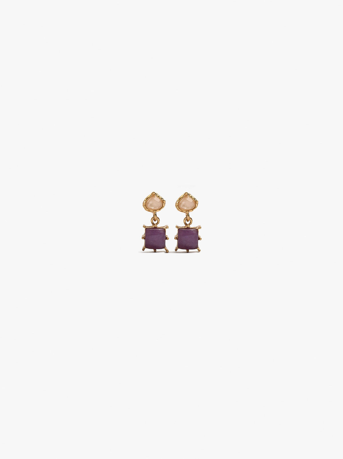 Short Earrings With Stones