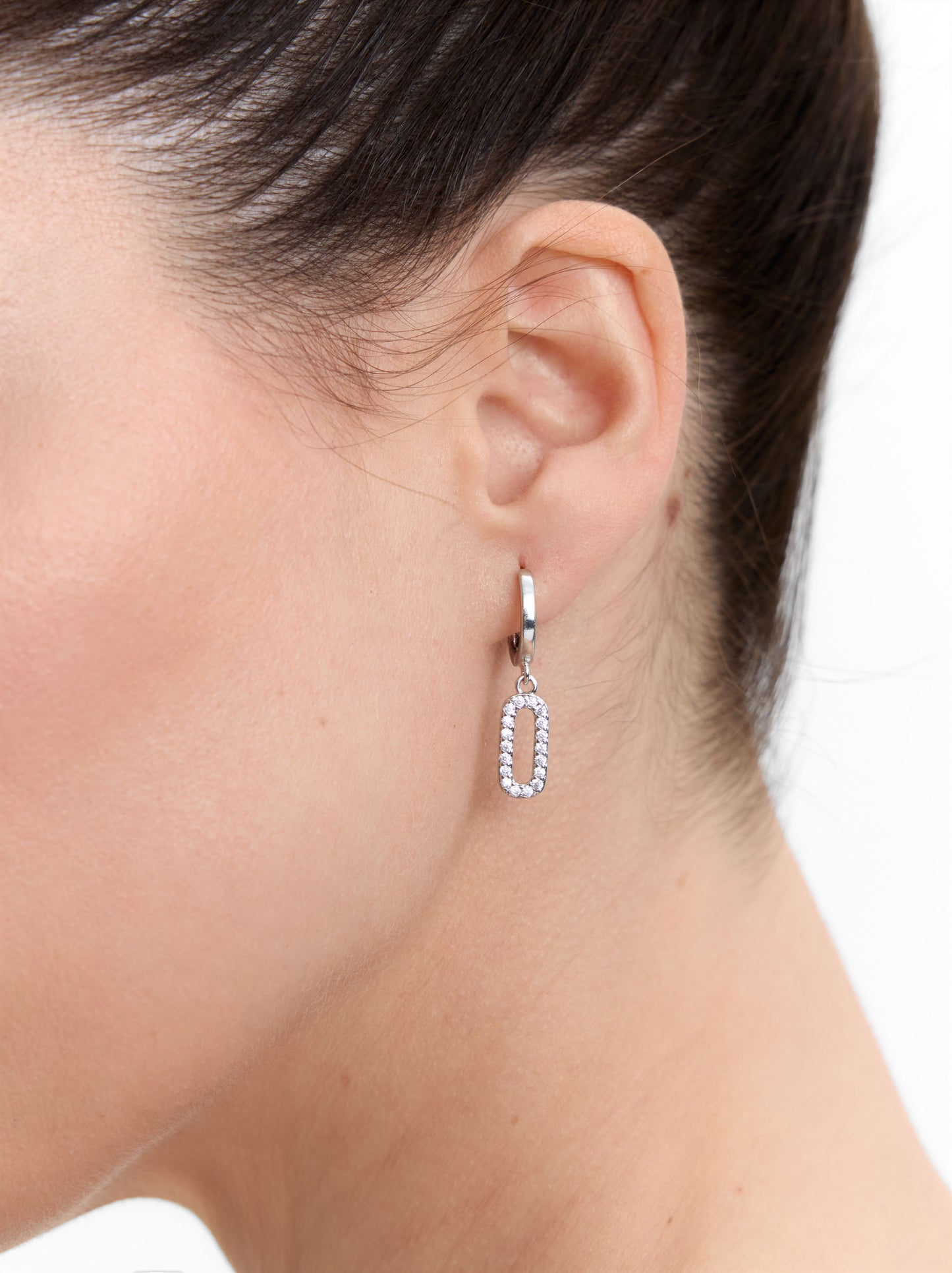 Hoop Earrings With Zirconia