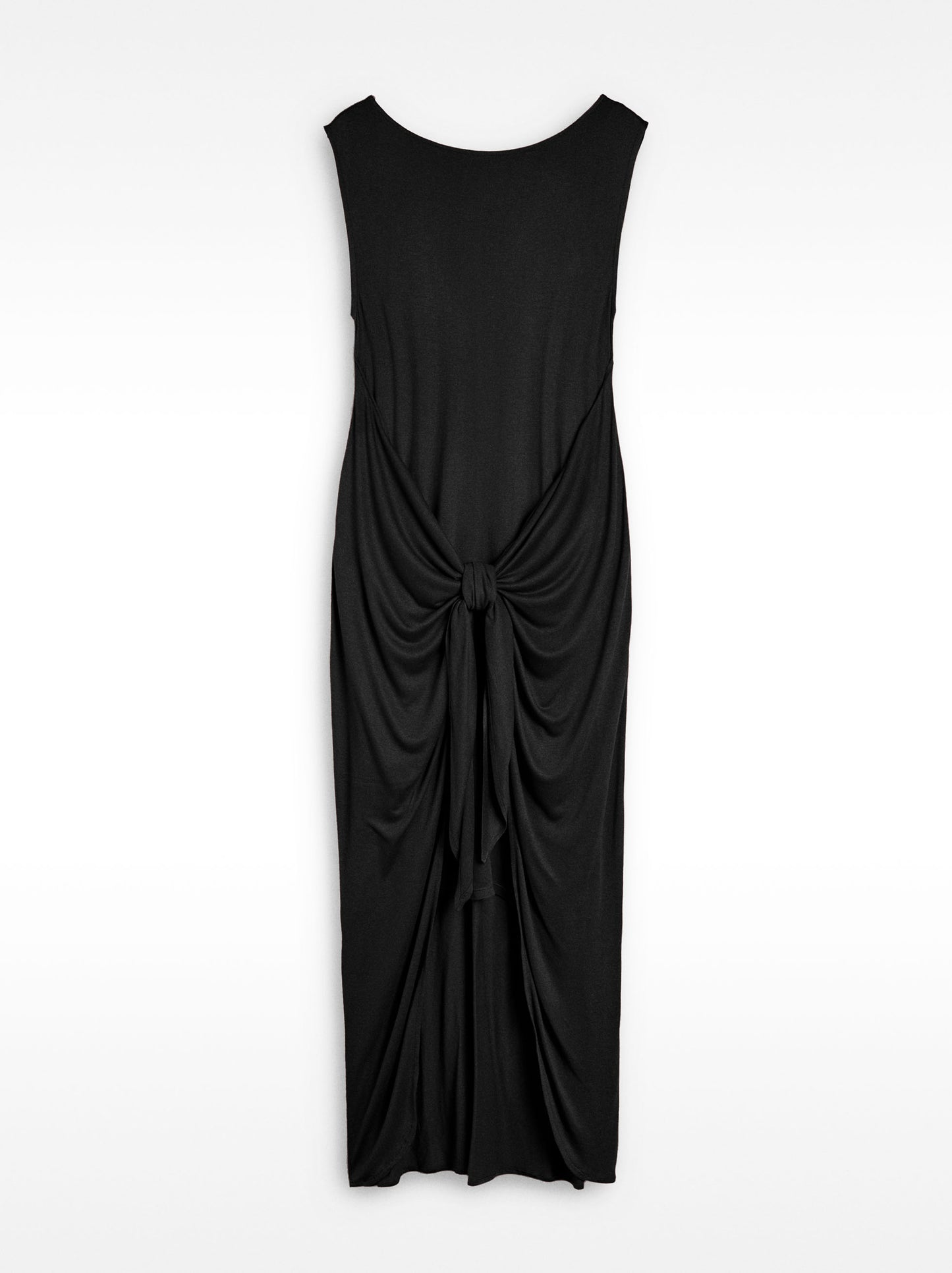 Draped Dress With Bow