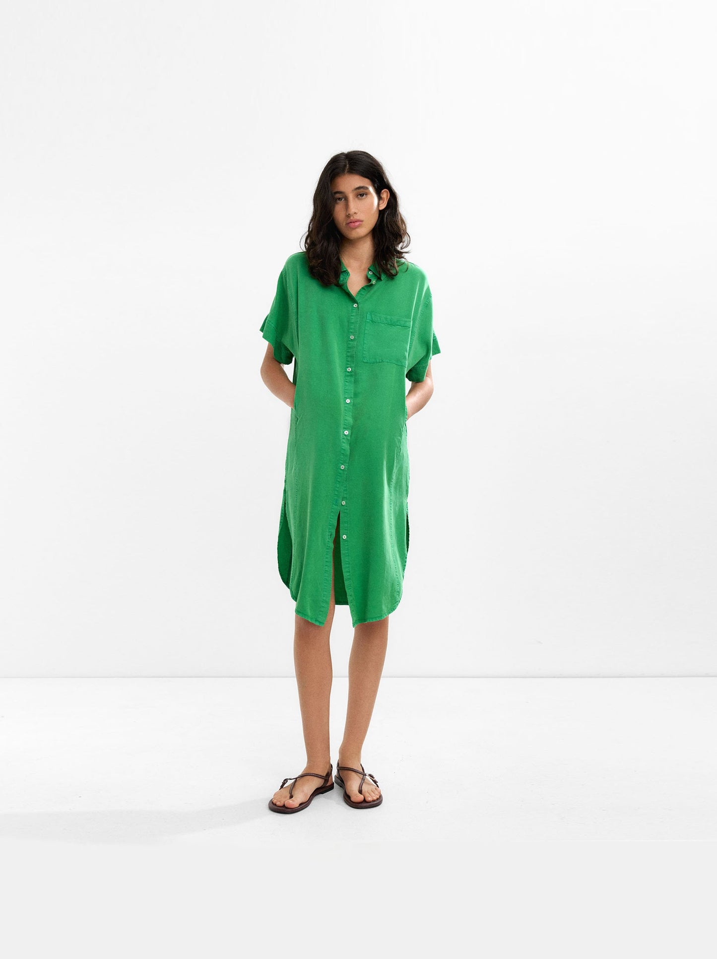 100% Lyocell Shirt Dress