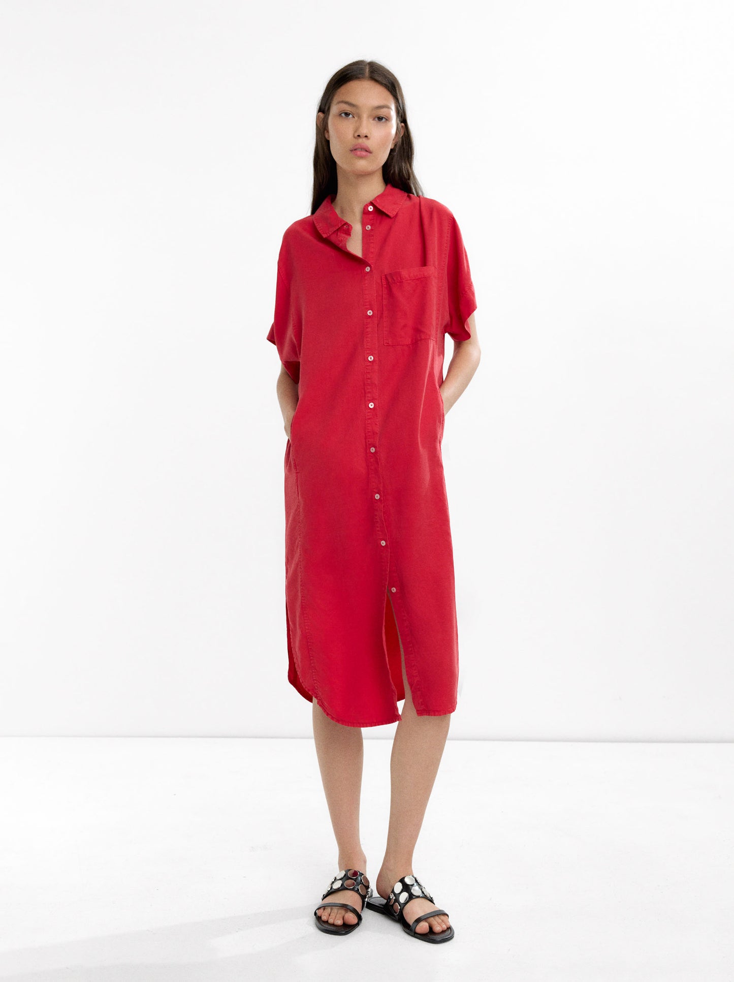 100% Lyocell Shirt Dress