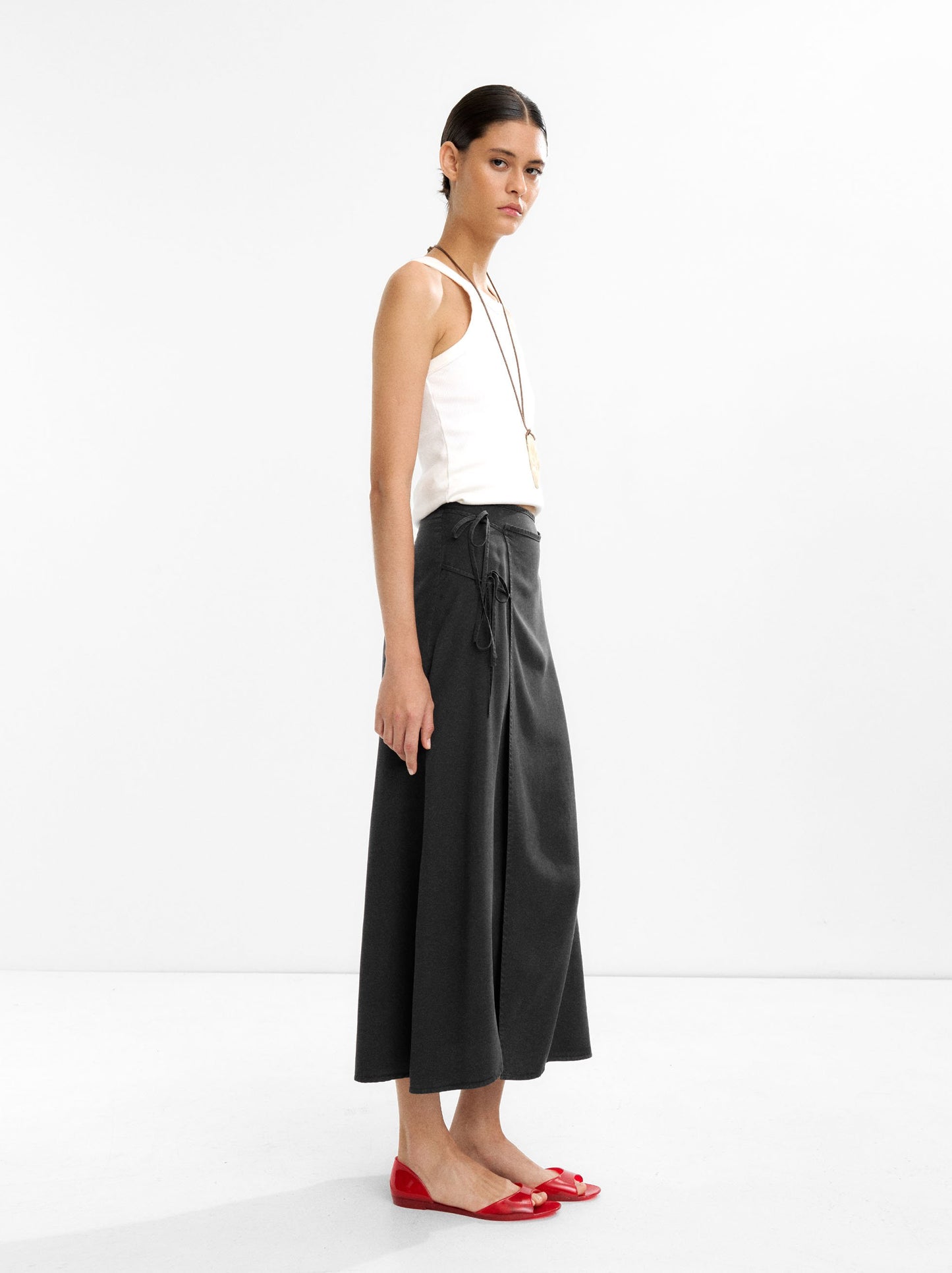 Midi Wrap Skirt 100% Lyocell