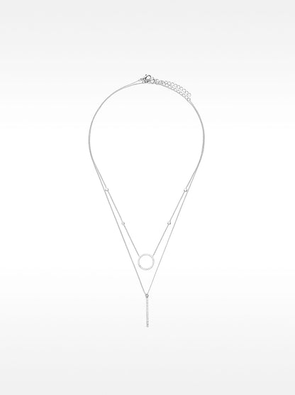 Set Of Necklaces With Zirconia