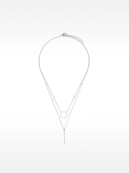 Set Of Necklaces With Zirconia